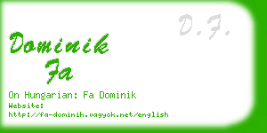 dominik fa business card